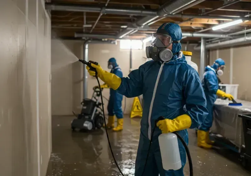 Basement Sanitization and Antimicrobial Treatment process in Toa Alta Municipio, PR