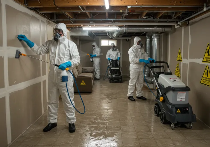 Basement Moisture Removal and Structural Drying process in Toa Alta Municipio, PR